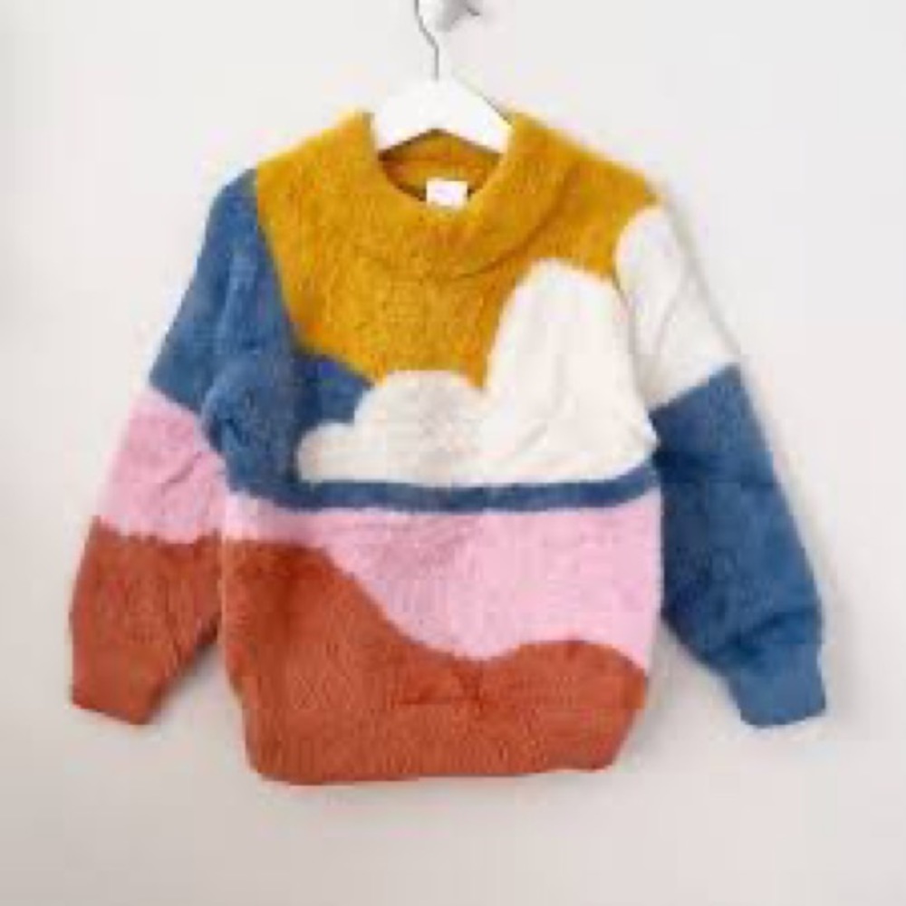 Hanna Andersson fuzzy cloud pullover sweater